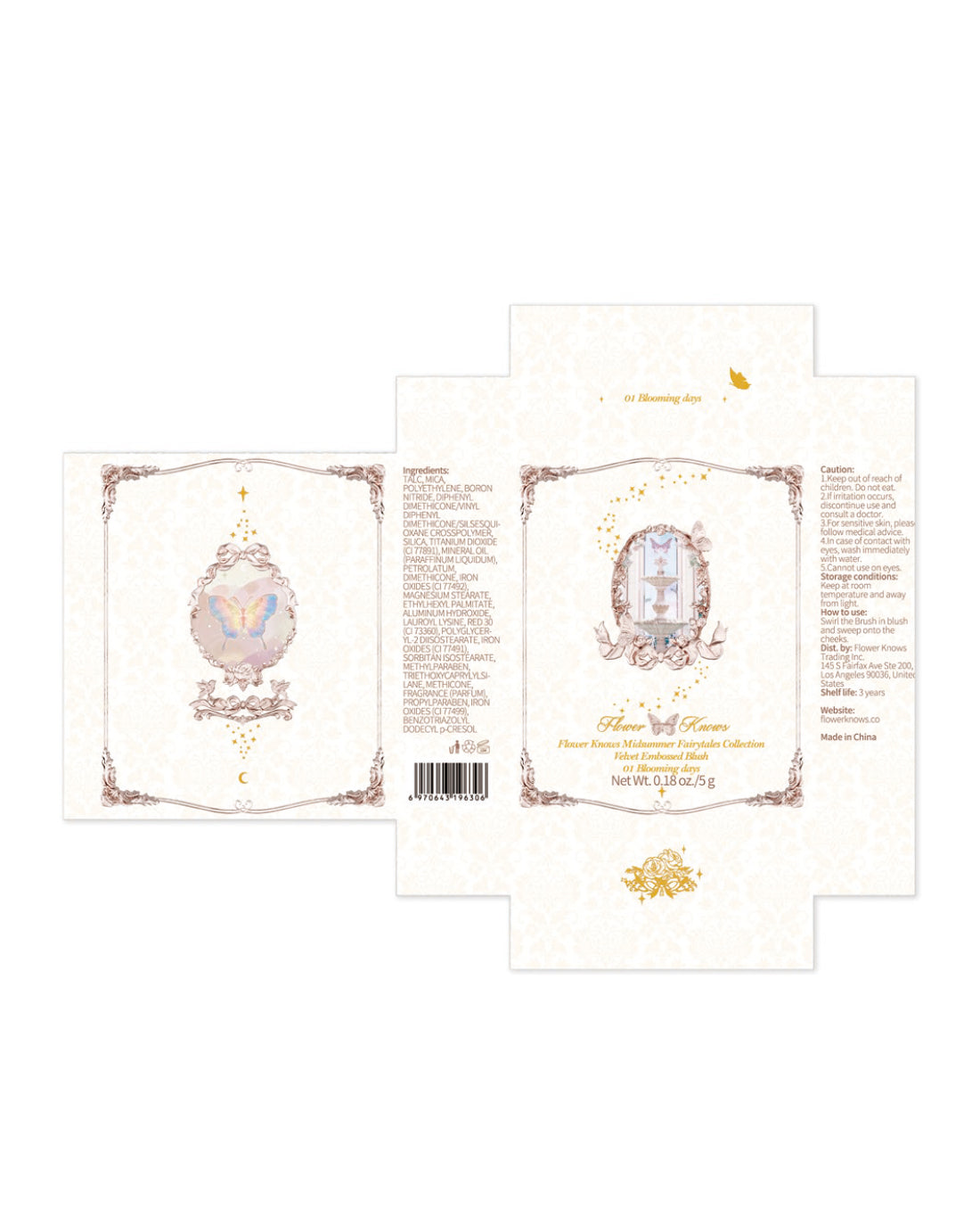 Midsummer Fairytales Velvet Embossed Blush Image 7
