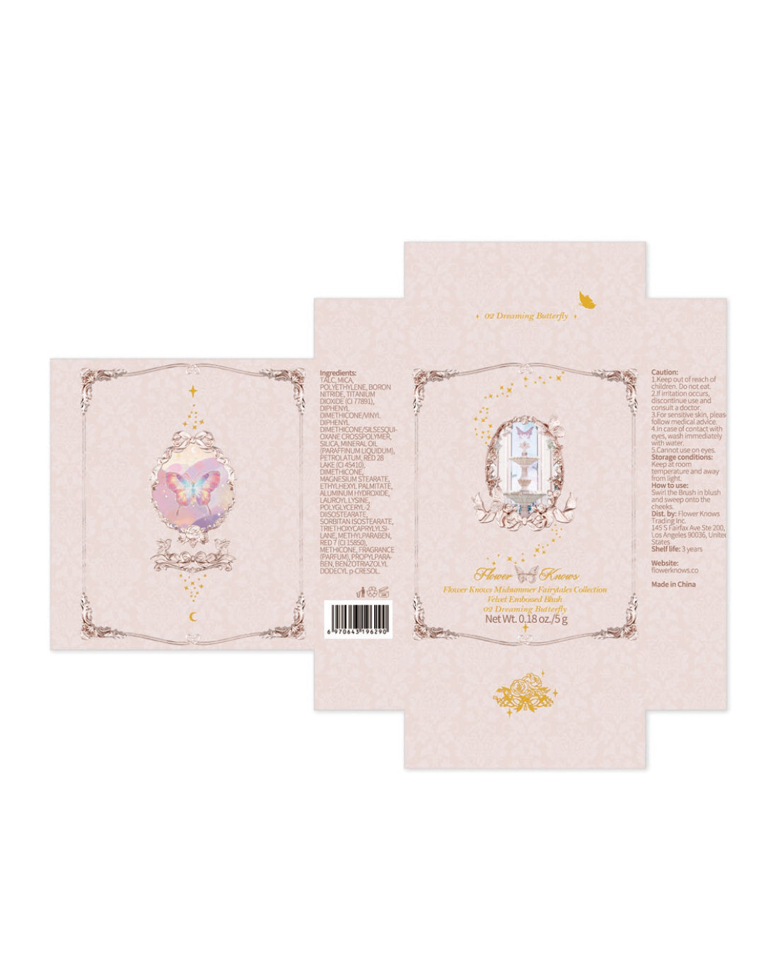 Midsummer Fairytales Velvet Embossed Blush Image 12