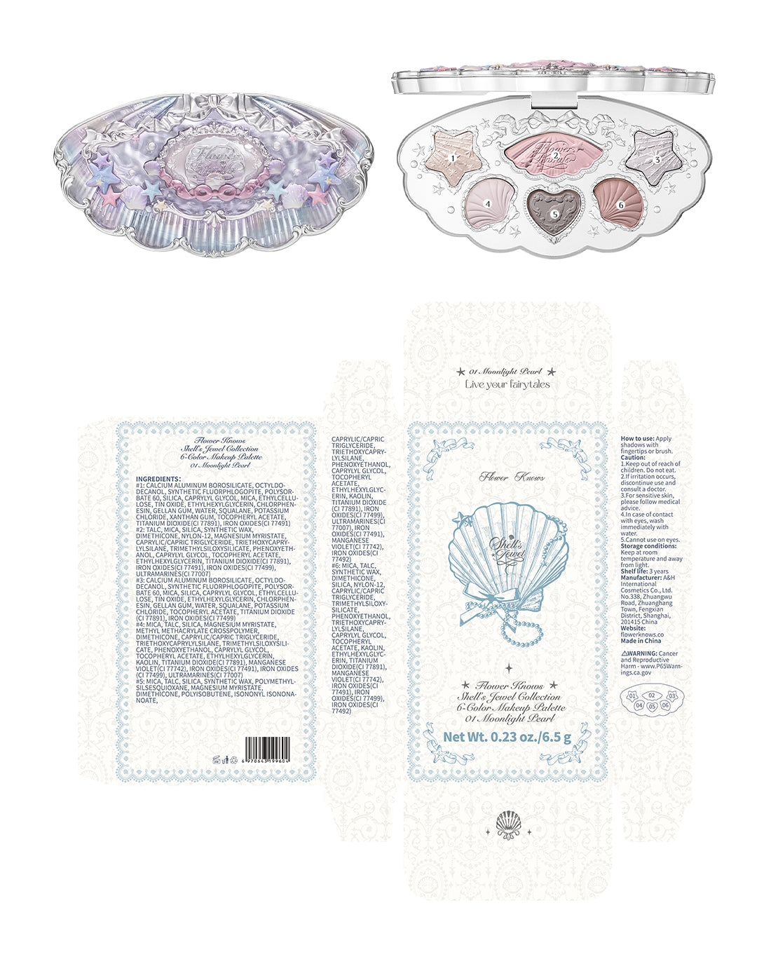 Shell's Jewel 6-Color Makeup Palette Image 7