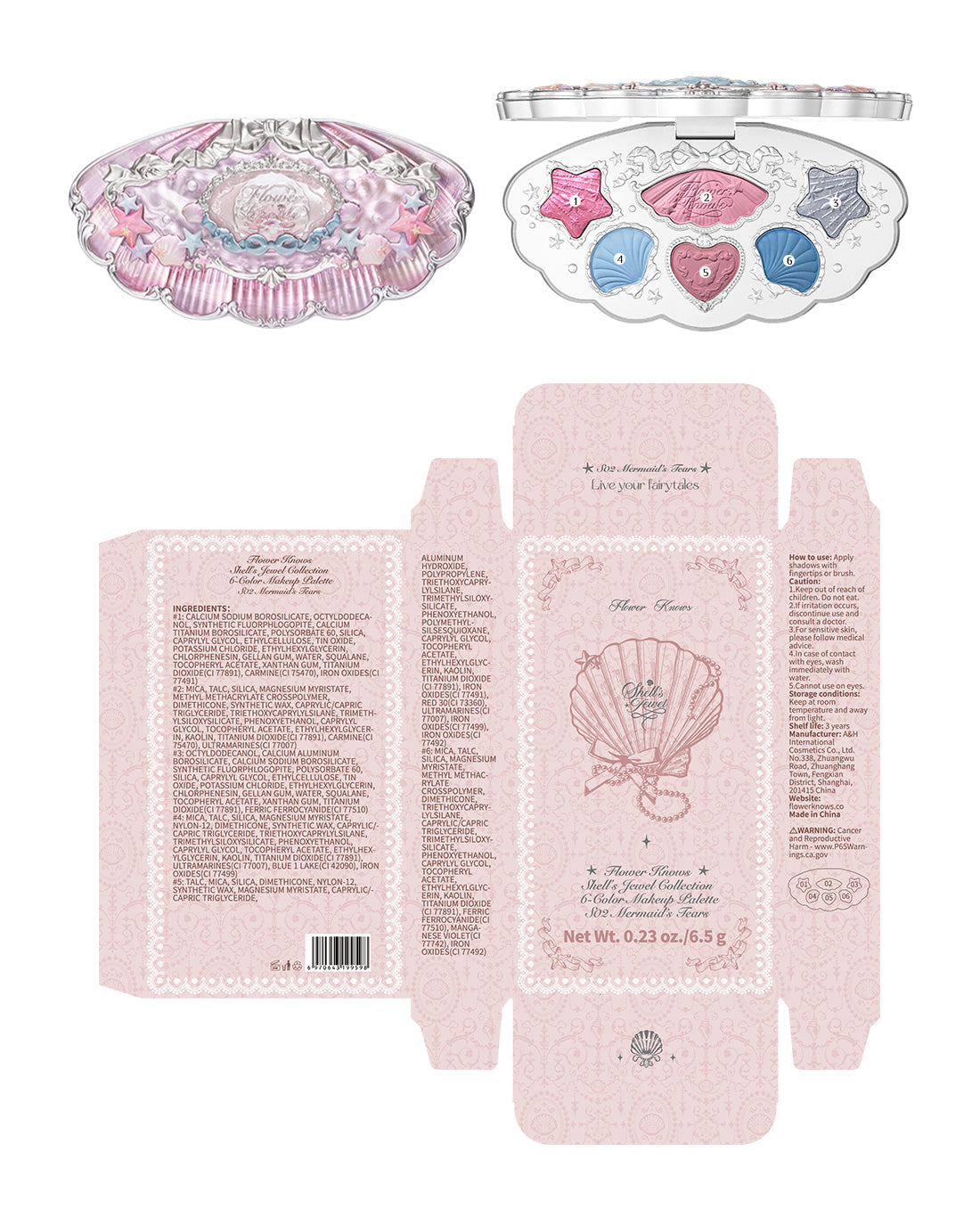 Shell's Jewel 6-Color Makeup Palette Image 15