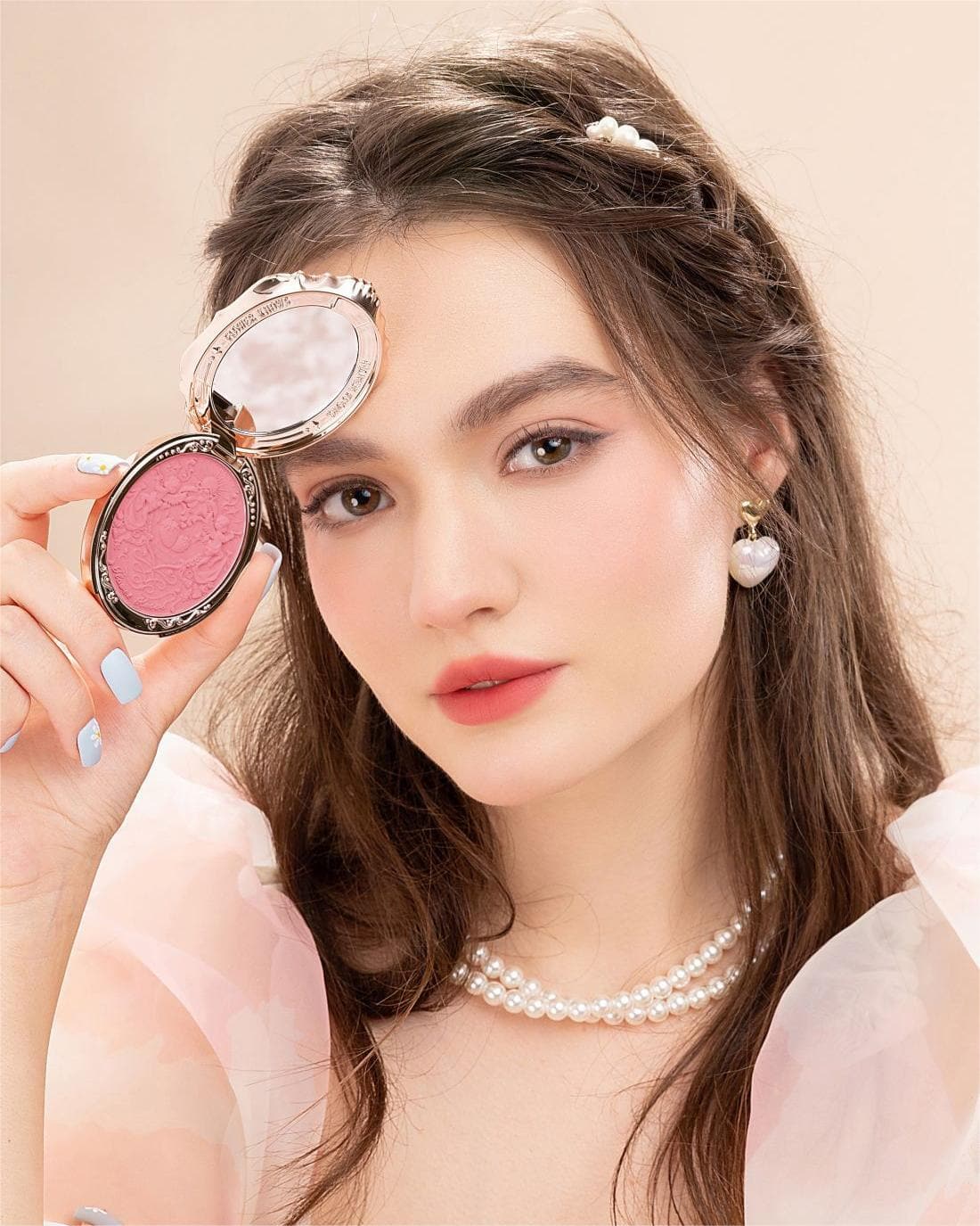 Strawberry Rococo Embossed Blush Image 19