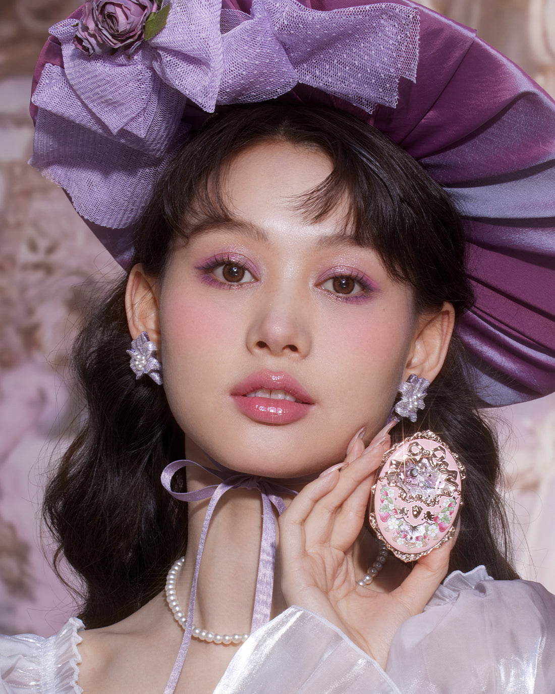 Violet Strawberry Rococo Embossed Blush Image 4