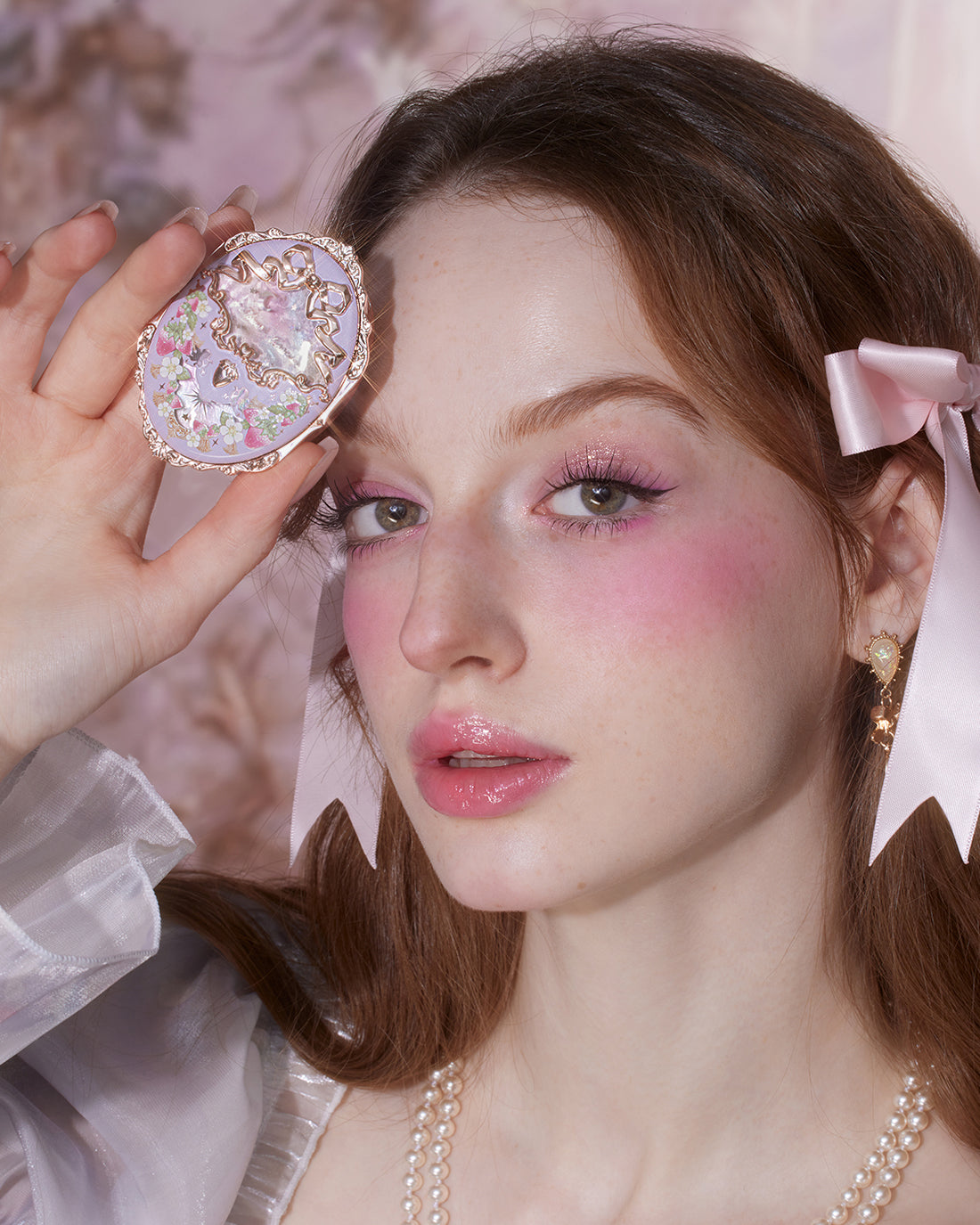 Violet Strawberry Rococo Embossed Blush Image 9