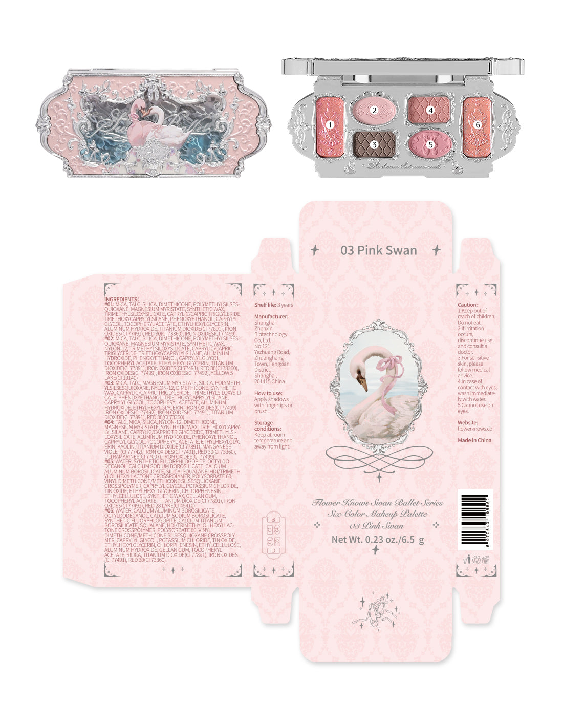 Swan Ballet Six-Color Makeup Palette Image 23