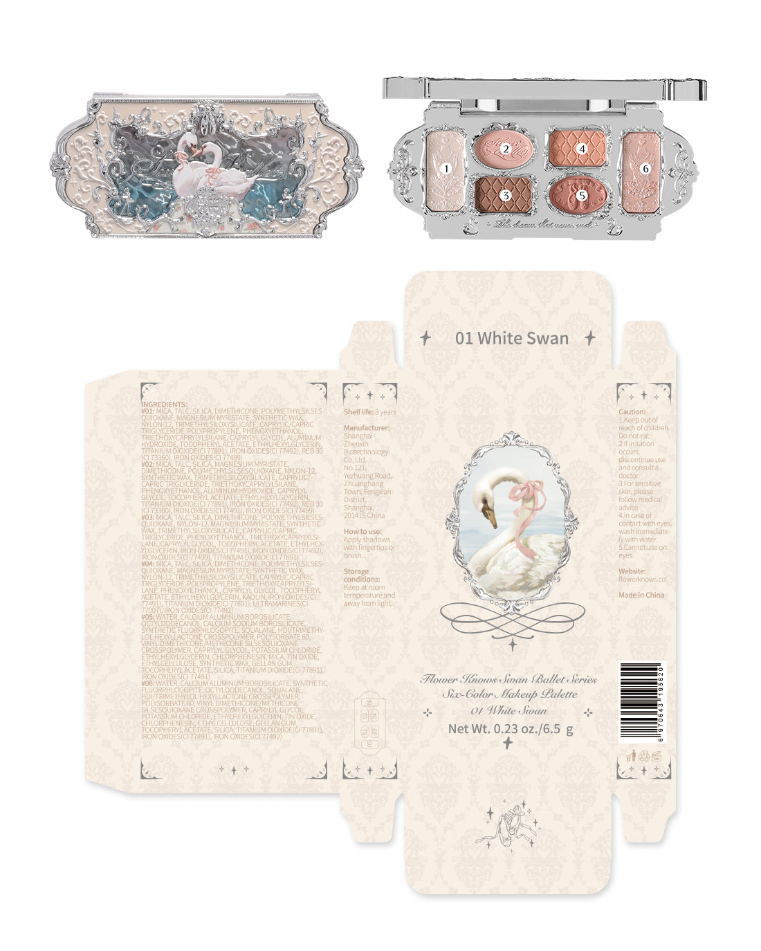 Swan Ballet Six-Color Makeup Palette Image 8
