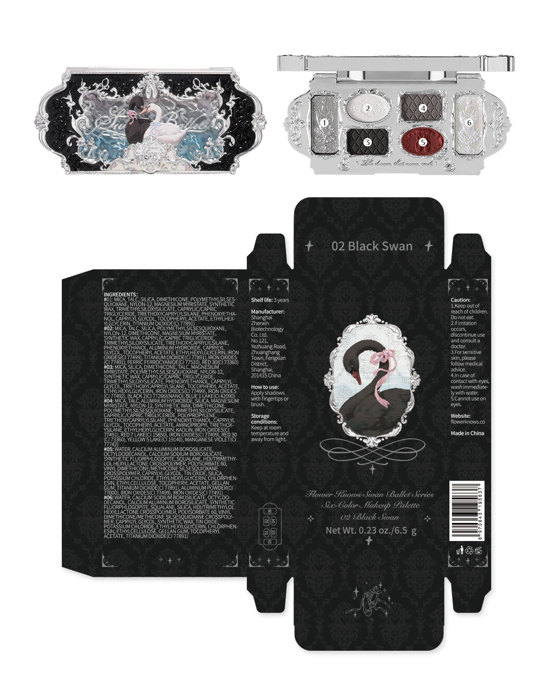 Swan Ballet Six-Color Makeup Palette Image 16