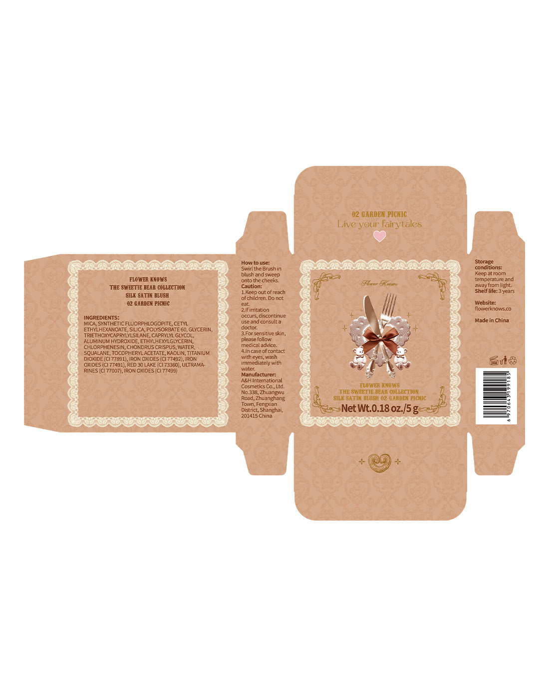 The Sweetie Bear Silk Satin Blush Image 15